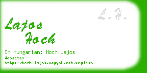 lajos hoch business card